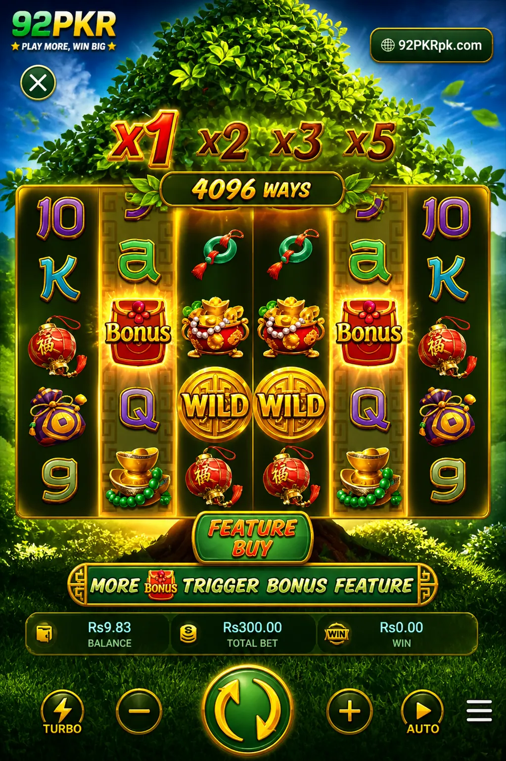 92PKR first recharge package screen with deposit bonus rewards